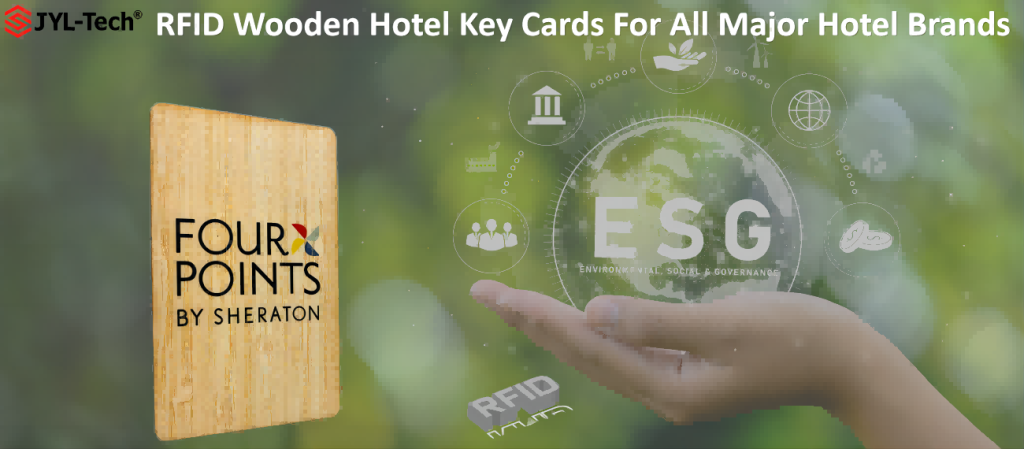 wood hotel key card